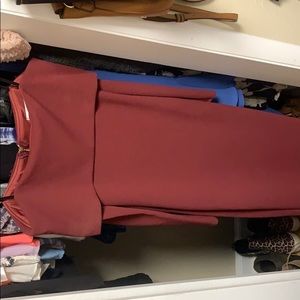 Long sleeve off the shoulder midi dress